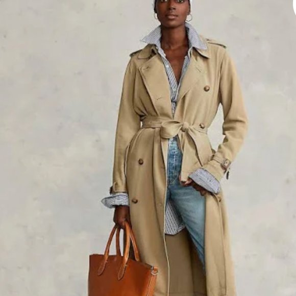 Vintage 100% Silk trench coat
